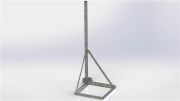 Szerelsi anyagok Antenna llvny lapostetre, kicsi, rboc nlkl, 1 beton kocks