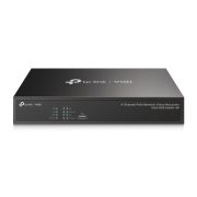 TP-LINK NVR rgzt - VIGI NVR1004H-4P (4 csatorna, 4xPoE+ port; H265+, 5MP, HDMI, VGA, 2xUSB, 1x Sata(max10TB), audio)