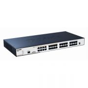 D-link 24-port SFP Layer 2 Stackable Managed Gigabit Switch including 8-port Combo 1000BaseT/SFP with Stand