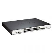 D-link 24-port 10/100/1000 Layer 2 Stackable Managed PoE Gigabit Switch including 4-port Combo 1000BaseT/SF