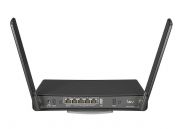 Mikrotik wireless dual-band router with 5 Gigabit Ethernet ports and external high gain antennas for more co