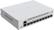 Mikrotik Cloud Router Switch CRS310-1G-5S-4S+IN with 800 MHz CPU, 256 MB RAM, 4xSFP+, 5xSFP cages, 1xGBit LAN